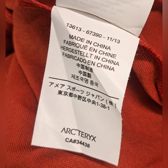 Arteryx Men's Half Zip Jacket 'Delta LT Zip' Orange Windbreaker Size Large - Picture 12 of 13